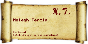 Melegh Tercia névjegykártya